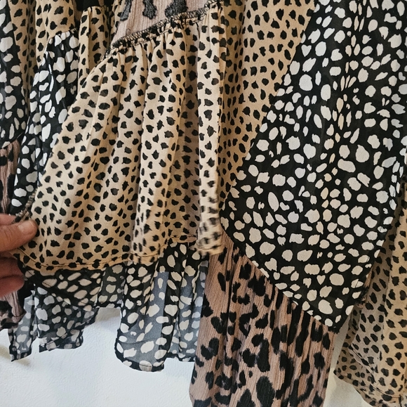 Umgee Boutique Long Length Animal Print Kimono 1/2X - Picture 7 of 9